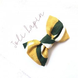 Classic mustard and green bow