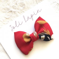 Classic printed red&gold  bow