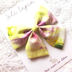 Big yellow & pink flowers bow