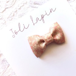 Mini pink & gold bow