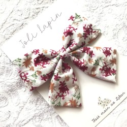 Big white floral fall bow