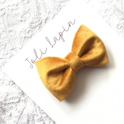 Classic mustard velvet bow