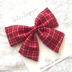 Big red checkered bow