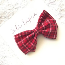 Crossed red checkered bow