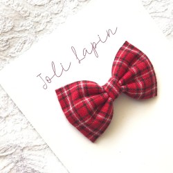 Classic red checkered bow