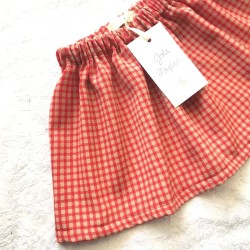 Red vichy skirt