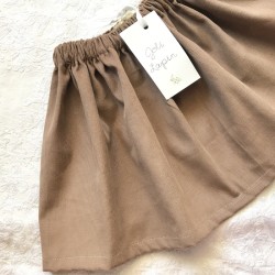 Sand corduroy skirt
