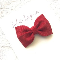 Classic red corduroy bow...