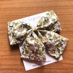 Big floral yellow bow...