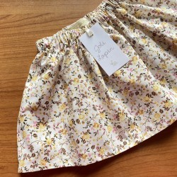 Yellow & pink floral skirt
