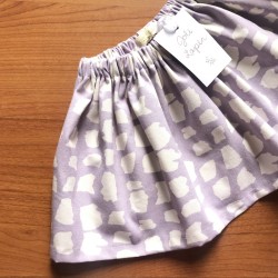 Purple dots printed skirt