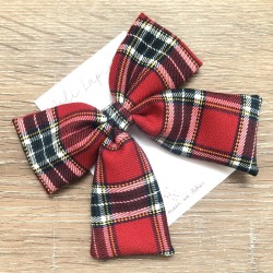 Big classic red tartan bow...