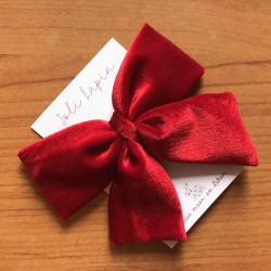 Big red velvet bow