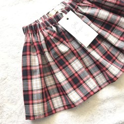 Red tartan skirt