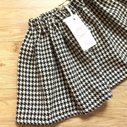 Black pied de poule skirt