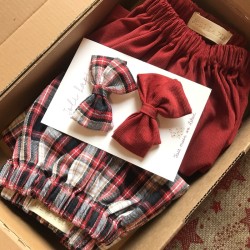 Red & tartan gift set