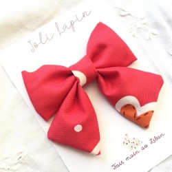 Big red printed bow